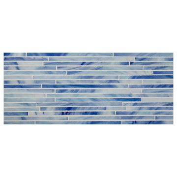 Stalks katami glass mosaic in Blue Spinel color with a gloss finish.