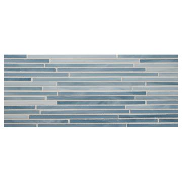 Stalks katami glass mosaic in Mica color with a gloss finish.