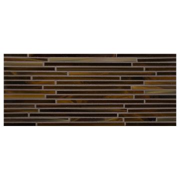 Stalks katami glass mosaic in Tortoiseshell color with a gloss finish.