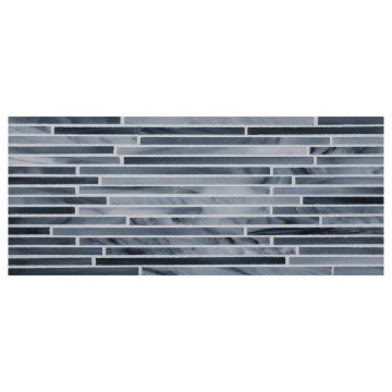 Stalks katami glass mosaic in Zircon color with a gloss finish.