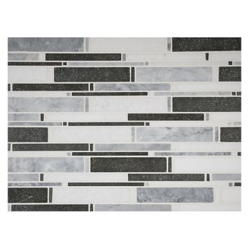 Horizonte marble mosaic in Barcelona Blend with a polished finish.