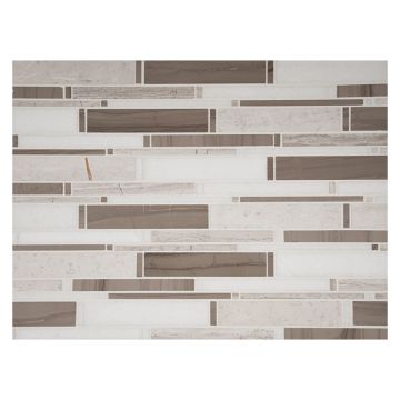 Horizonte marble mosaic in Timestone Blend with a polished finish.