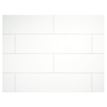 3" x 12" ceramic field tile in white with a gloss finish.
