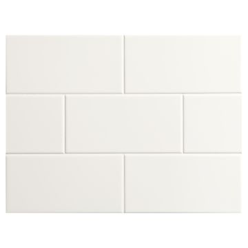 4" x 8" ceramic field tile in Balsa color with a gloss finish.