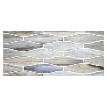 1-1/4" x 4-7/8" Toko Mosaic | Bai - Perla | Ajete Glass Collection