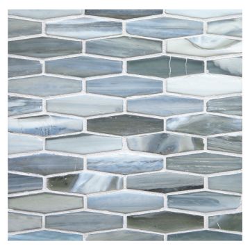 5/8" Cocktail glass mosaic in Pesta color with a silk finish.