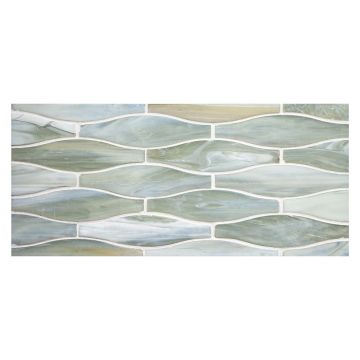 1-1/4" x 4-7/8" Toko Mosaic | Pianso - Silk | Ajete Glass Collection