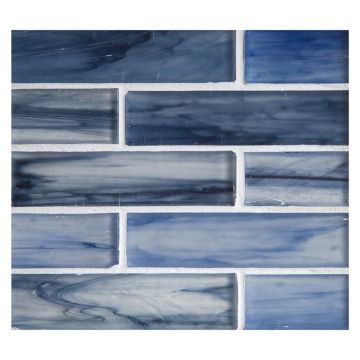 1" x 4" Brick glass mosaic in Antiny color with a silk finish.