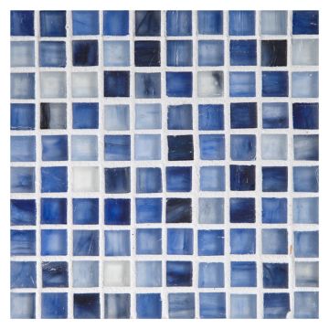 1/2" Mini Square glass mosaic in Antiny color with a silk finish.