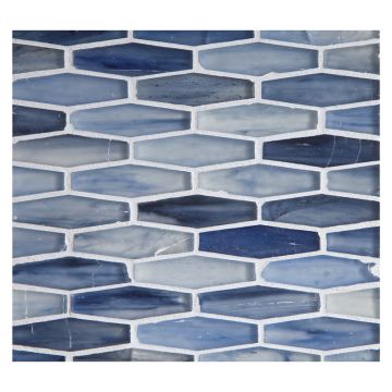 5/8" x 2" Cocktail glass mosaic in Antiny color with a silk finish.