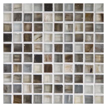 1/2" Mini Square glass mosaic in Vadion color with a silk finish.