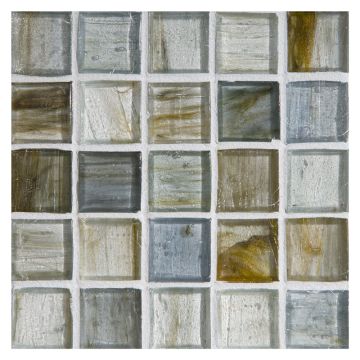 1" Square glass mosaic in Stronom color with a natural finish.