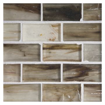 1" x 2" Brick glass mosaic in Vadion color with a silk finish.
