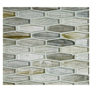 5/8" x 2" Cocktail glass mosaic in Selium color with a natural finish.