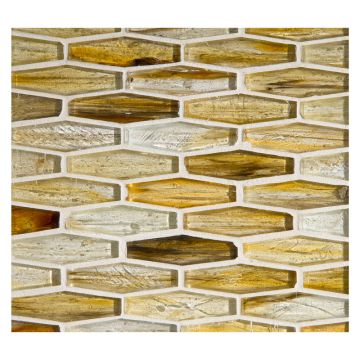 5/8" x 2" Cocktail glass mosaic in Yettreon color with a natural finish.