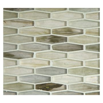 5/8" x 2" Cocktail glass mosaic in Selium color with a silk finish.