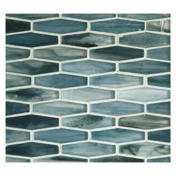 5/8" x 2" Cocktail glass mosaic in Iobine color with a silk finish.