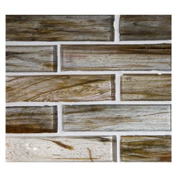 1" x 4" Brick glass mosaic in Vadion color with a natural finish.