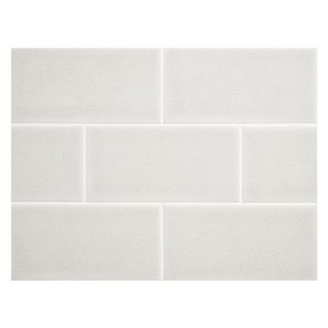3" x 6" ceramic tile in Seff Grey color with Deep Glaze crackle finish.
