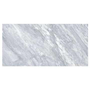 12" x 24" field tile in honed Bardiglio Nublado Light marble.