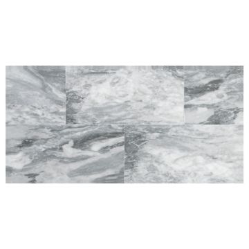 6" x 12" field tile in honed Bardiglio turno marble.