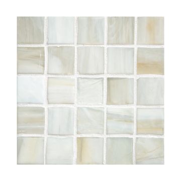 1" Square glass mosaic in Aslon color with a silk finish.