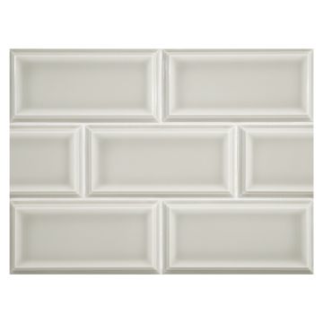 3" x 6" Cuadrado ceramic tile in Grey Rock color with a gloss finish.