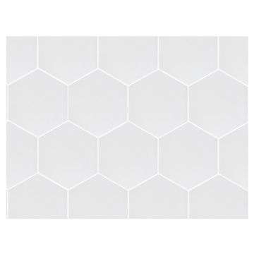 8" Hexagon | Light Grey - Matte | Parson Glazed Porcelain Tile