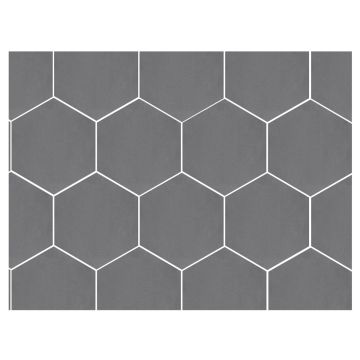 8" Hexagon | Dark Grey - Matte | Parson Glazed Porcelain Tile