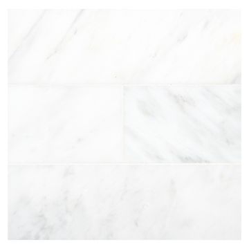 4" x 12" field tile in polished Arcello marble.