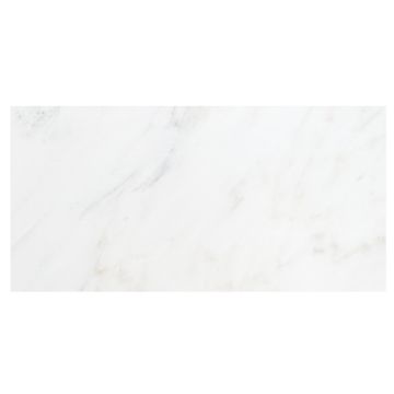 12" x 24" Large Field Tile in polished White Blossom marble.