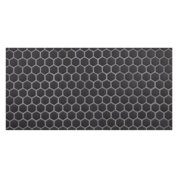 5/8" Mini Hexagon | Black - Matte | Eco Design Glass Mosaics