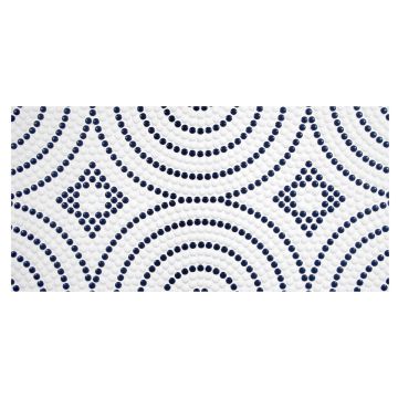Rodeo Mosaic | White & Navy Blue - Gloss | Eco Design Glass