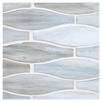 Toko glass mosaic in Luce color with a silk finish.