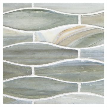 Toko glass mosaic in Pianso color with a pearl finish.