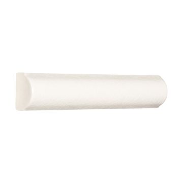 1" x 6" ceramic bar liner trim in white with a crackle finish.