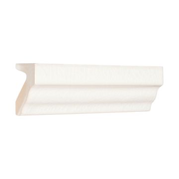 1.4" x 6" ceramic chair molding in White with a crackle finish.