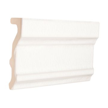 3" x 6" ceramic Crown molding in white with a crackle finish.