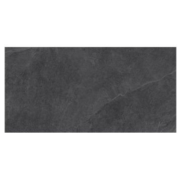 Coretone 12" x 24" Rectified Porcelain Tile in Black with a natural matte finish.