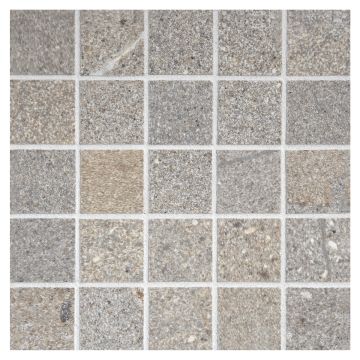 1" square porcelain mosaic in natural finished Graniti color.