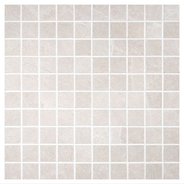 1" x 1" Square | White - Natural Rectified | Coretone Porcelain Mosaic Collection