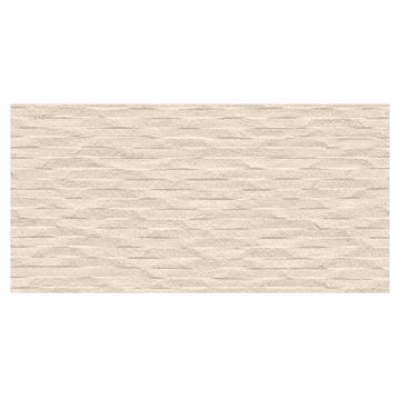 Elegrano 12" x 24" Decoro Porcelain Tile in Ivory with a natural matte finish.