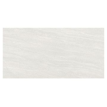 Elegrano 12" x 24" Rectified Porcelain Tile in White with a natural matte finish.