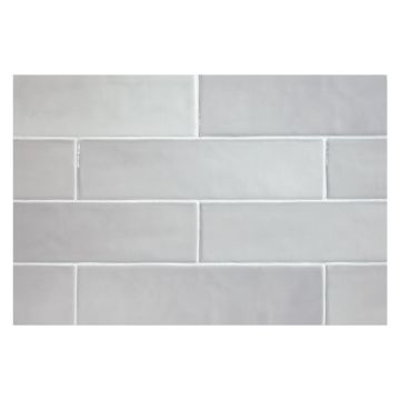2" x 8" Zollage hand made look tile in Grey It Be color with a gloss finish.