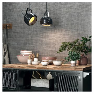 12" x 24" Rectified Tile | Grey - Fabric Matte | Hadentet Porcelain Collection
