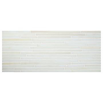 Stalks katami glass mosaic in Quartz color with a gloss finish.