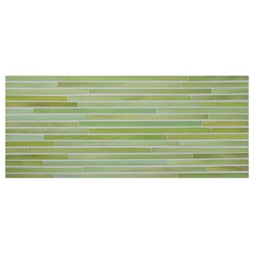 Stalks katami glass mosaic in Peridot color with a gloss finish.
