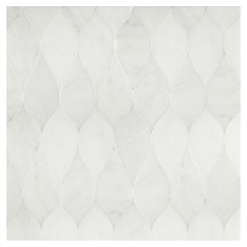 Delicat Acanthe | White Blossom Ultra Premium - Honed | La Courbe Waterjet Tile