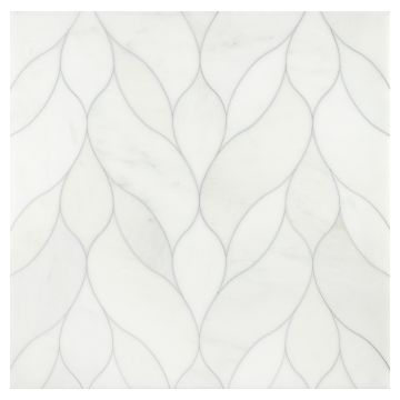 Delicat Parente - Single Color White Blossom | White Blossom Ultra Premium - Honed | La Courbe Waterjet Tile