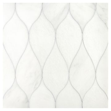 Grande Acanthe | White Blossom Ultra Premium - Honed | La Courbe Waterjet Tile